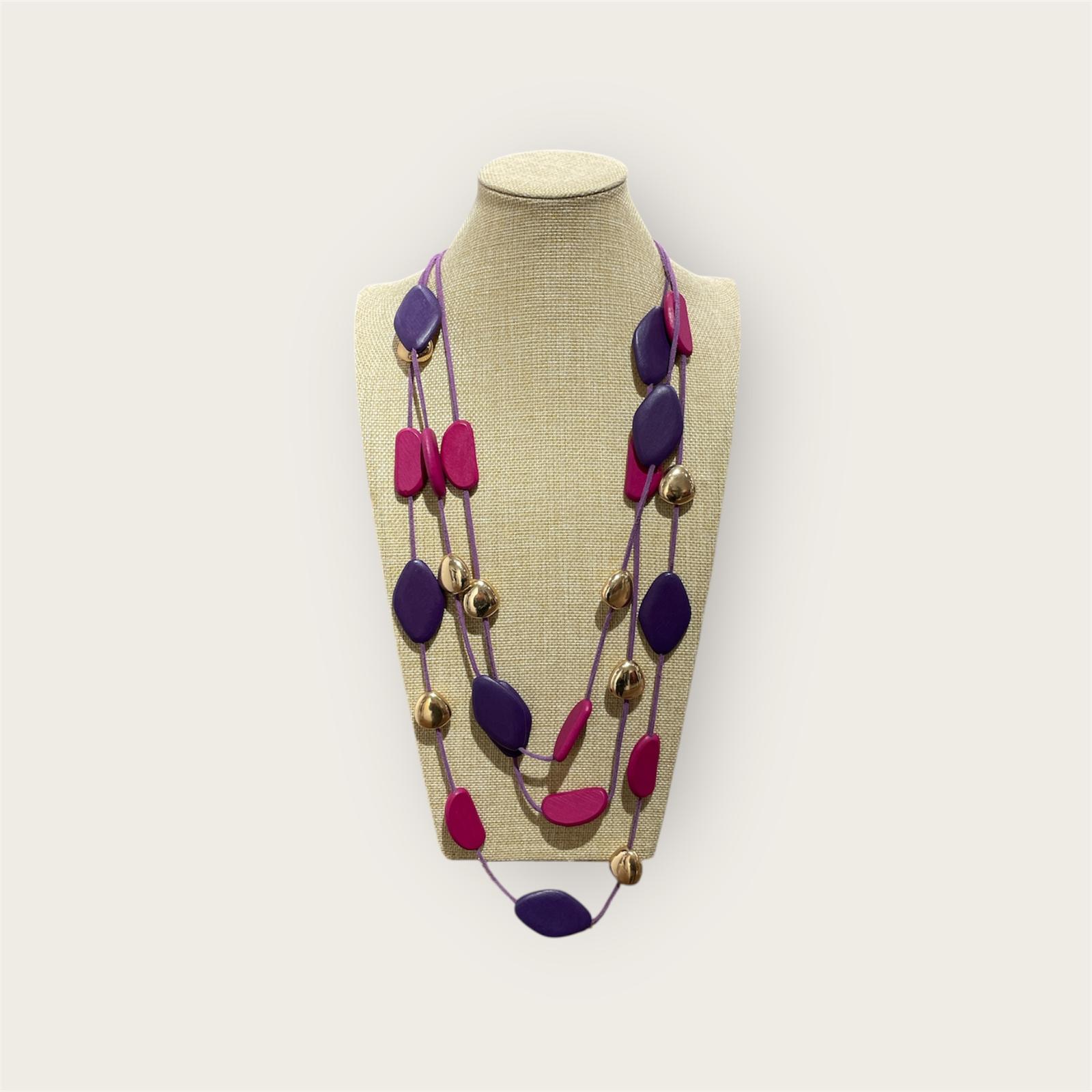 Collana 3 fili pietre