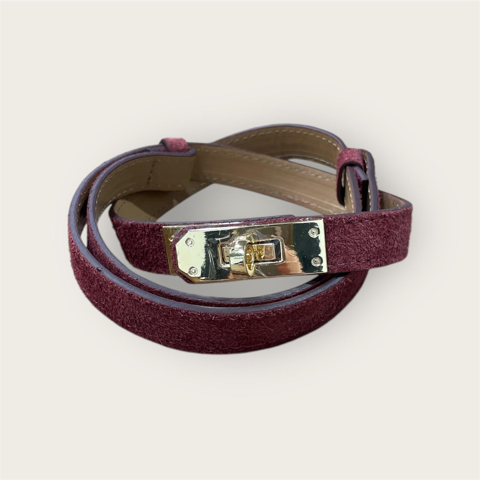 Cintura pelle scamosciata